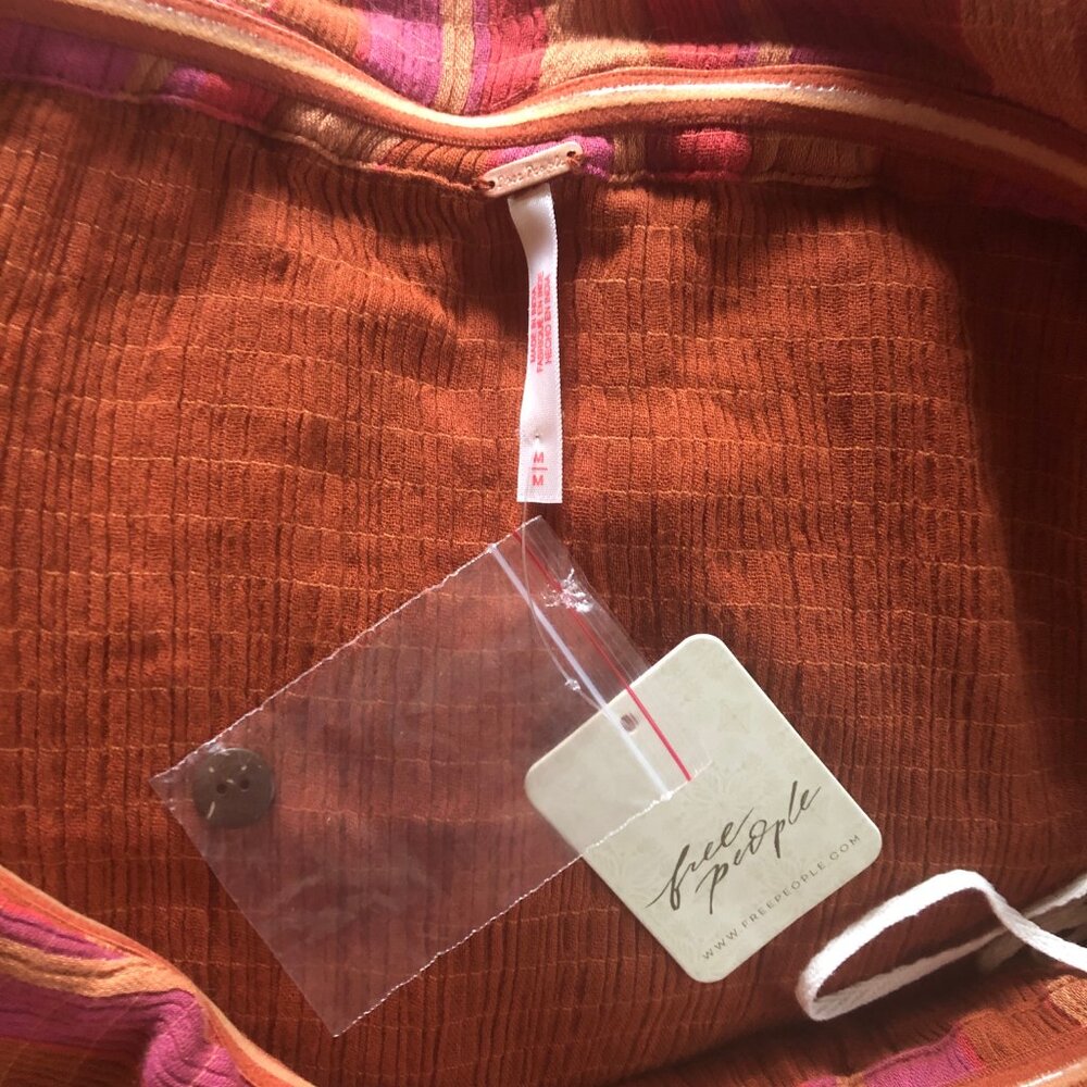 NWT Free People Giving Me Butterflies Free-est striped off shoulder top - Picture 5 of 5